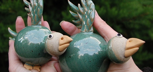  pottery flying ducks 