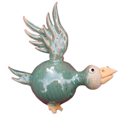  Pottery Flying Ducks - set of three 