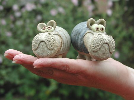  Collectable Miniature Pottery Hippo - standing 