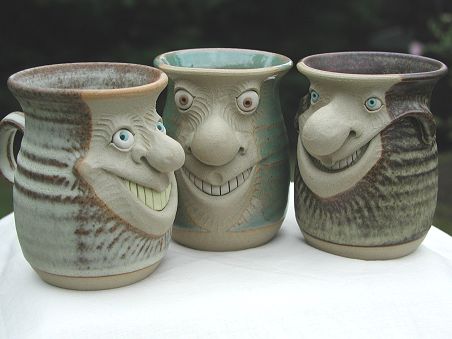  Face Mug - half pint smiling 