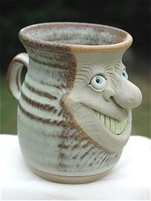  Face Mug - half pint smiling 