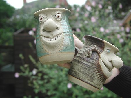  Face Mug - half pint smiling 