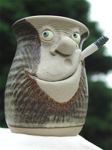  Face Mug - half pint with ciggy 