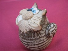  Collectable Miniature Pottery Cheshire Grin Cat 