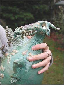  pottery dragon cornelius - click to return 